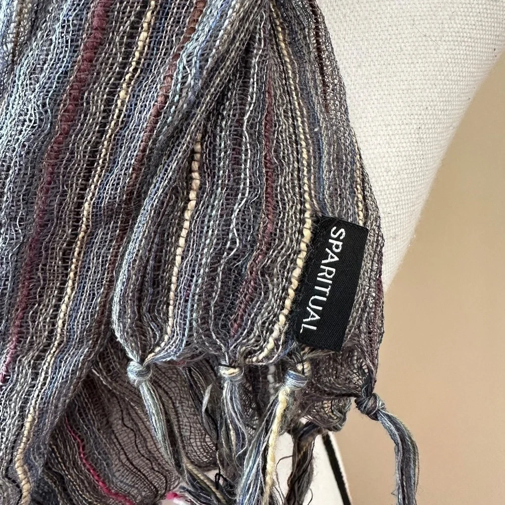 *SPARITUAL* Multicolor Striped Fashion Tassel Scarf
